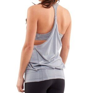 Lululemon Practice Freely TankHeathered Fossil / Wee Are From Space White Combo